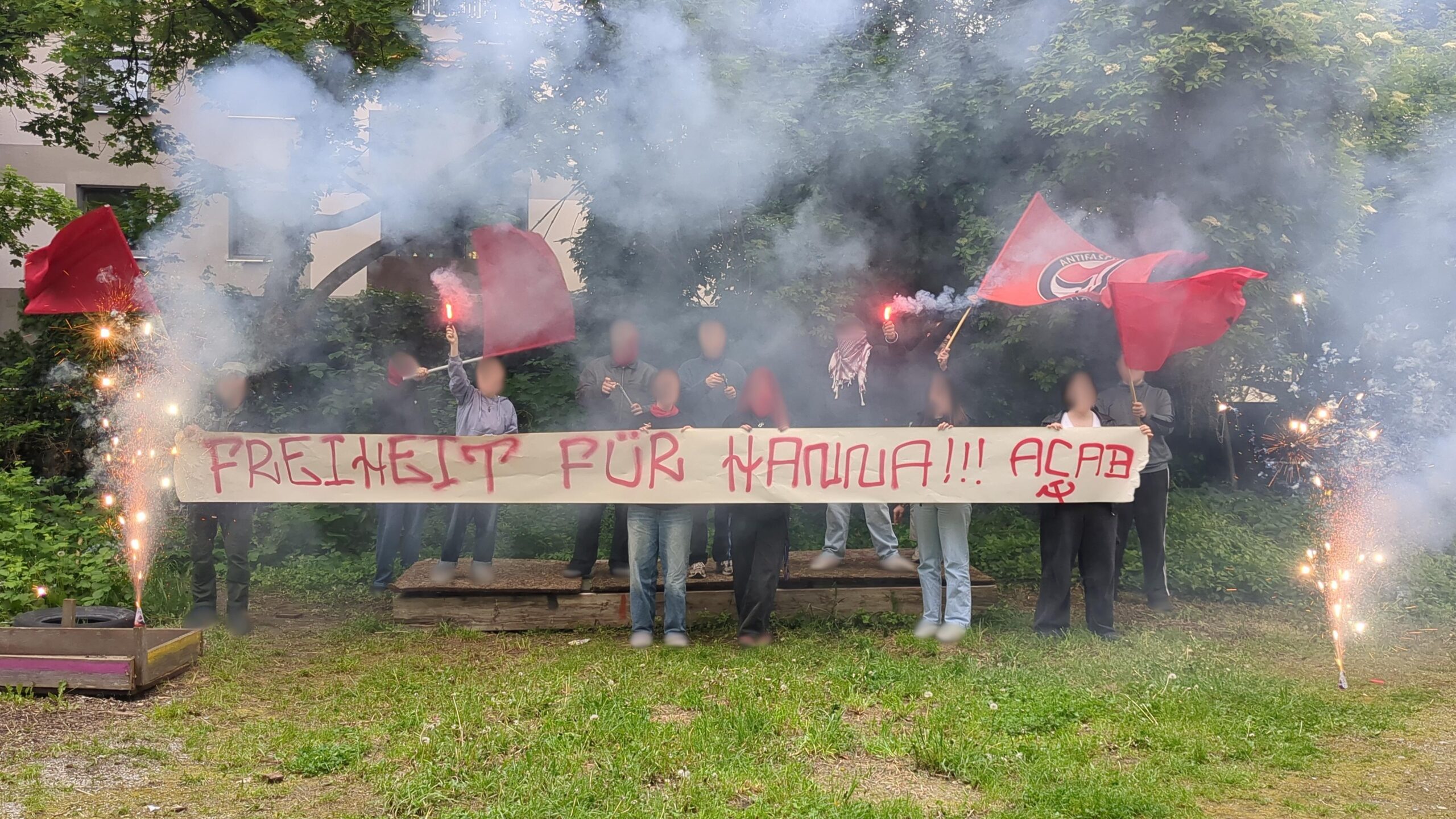 Solidarität mit Hanna nach Hausdurchsuchung und Inhaftierung