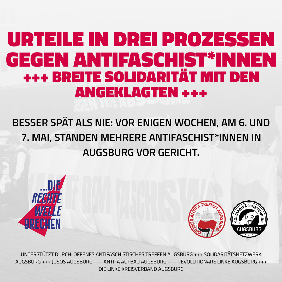 +++ Urteile in drei Prozessen gegen Antifaschist*innen +++ Breite Solidarität mit den Angeklagten +++