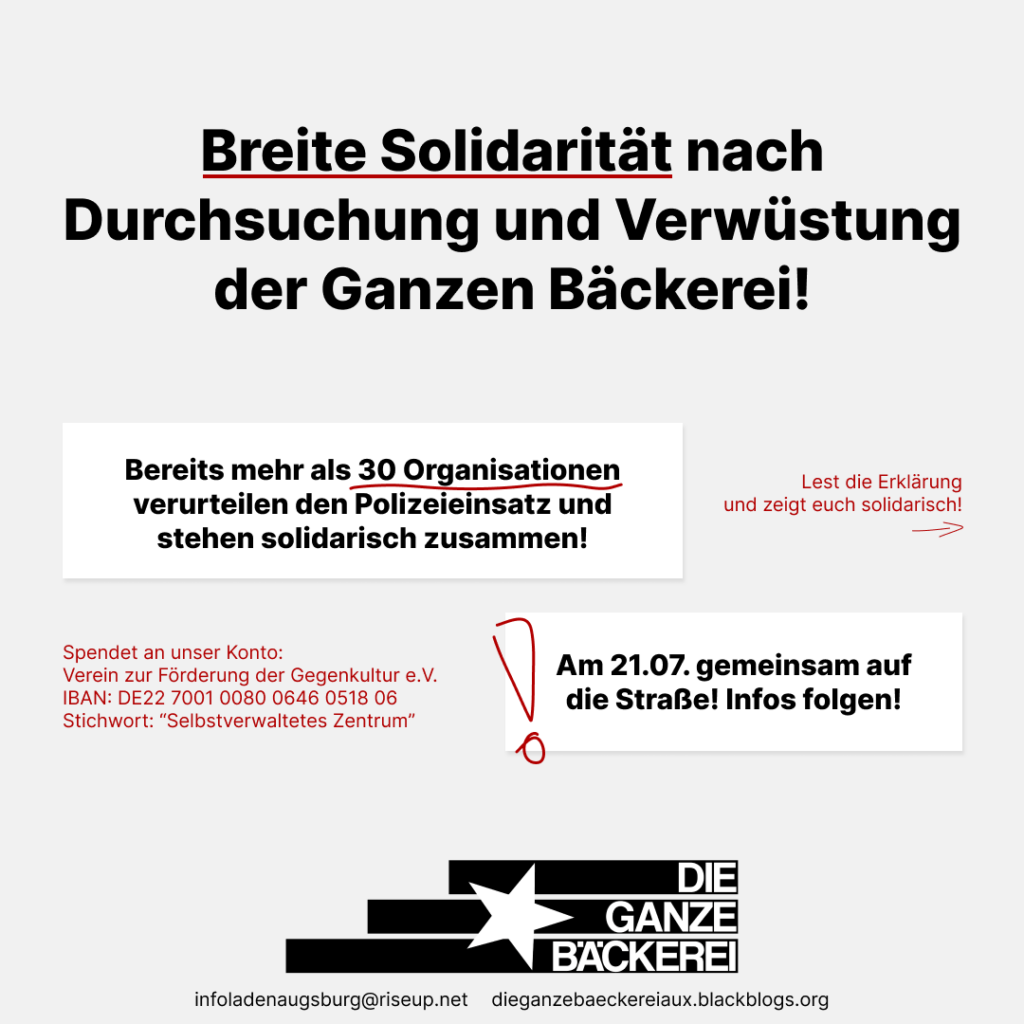 Solidaritätserklärung – Ganze Bäckerei Augsburg