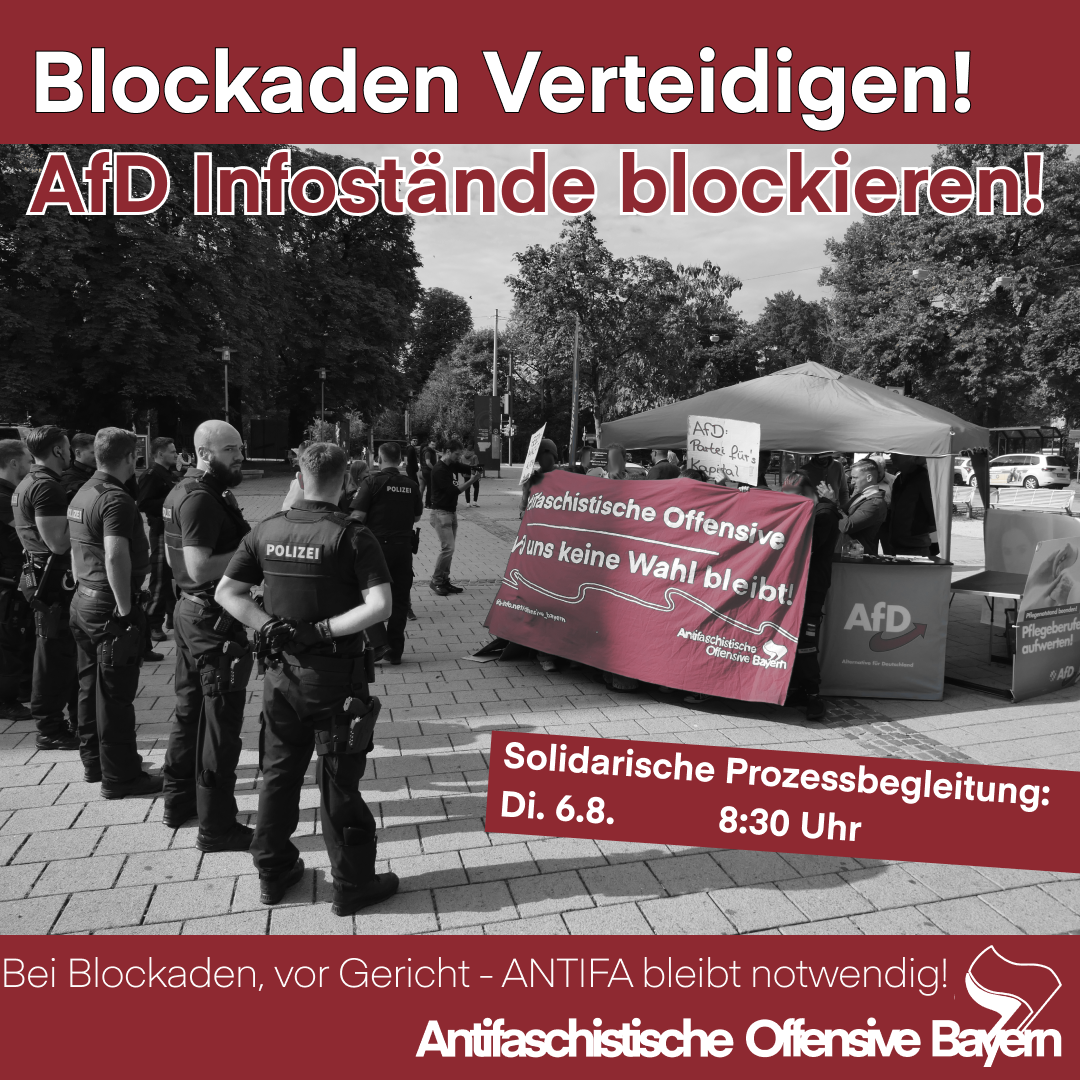 Blockaden Verteidigen -AfD Infostände blockieren!